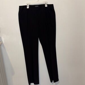 Express Editor Straight Leg Black Trousers